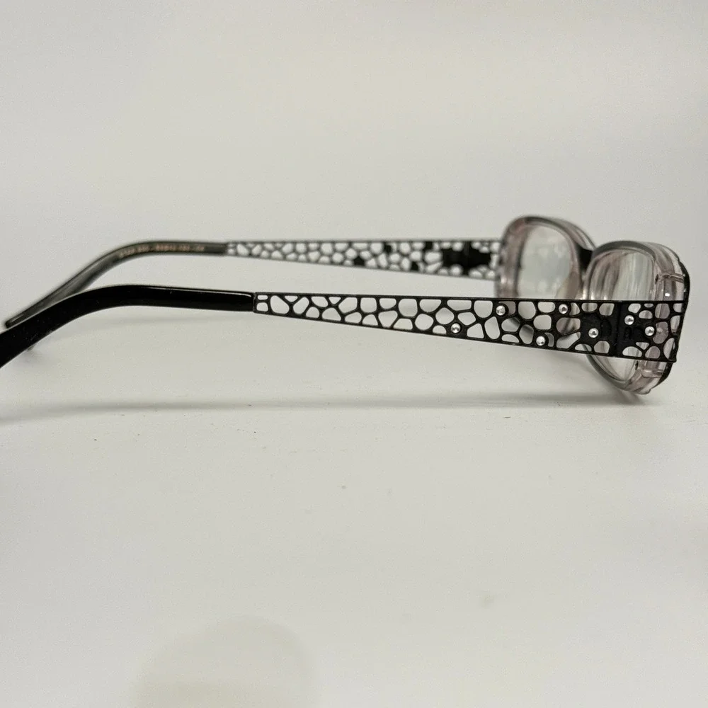 Jean Lafont Paris Star 900 Eyeglasses Black Silver Cutout Frame 53-13-133 France